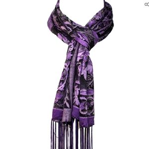 Pretty Purple and Silver Scarf